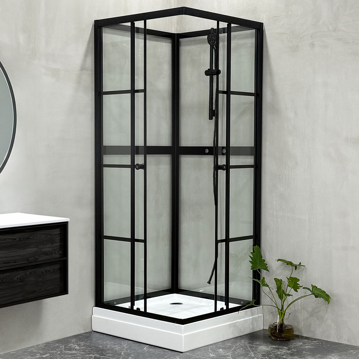 Duschkabin Bathlife Betrakta 90x90 Rak R/W Klarglas