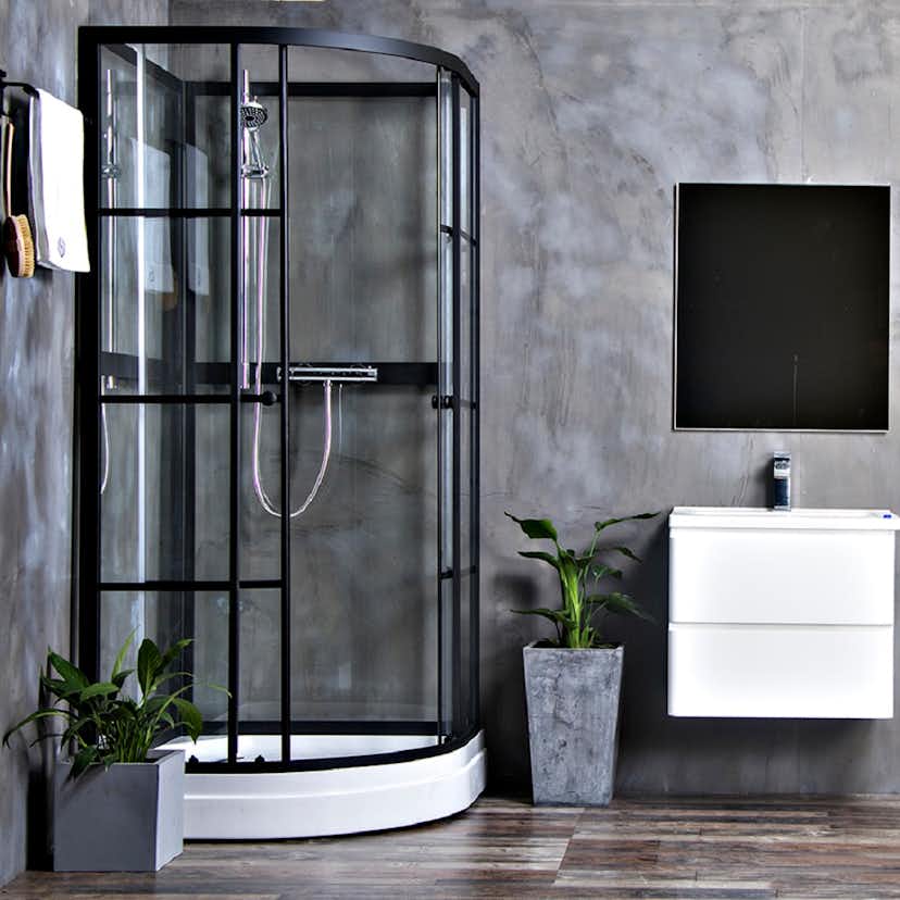 Duschkabin Bathlife Betrakta 90x90 Rund C/W Klarglas