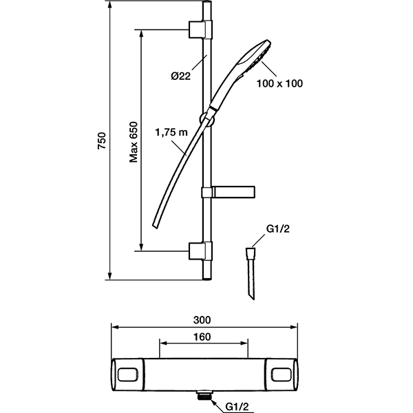 Duschset FM Mattsson Siljan med Blandare
