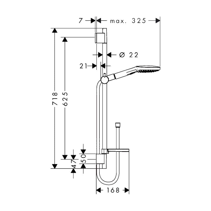Duschset Hansgrohe Raindance Select E 120 Krom