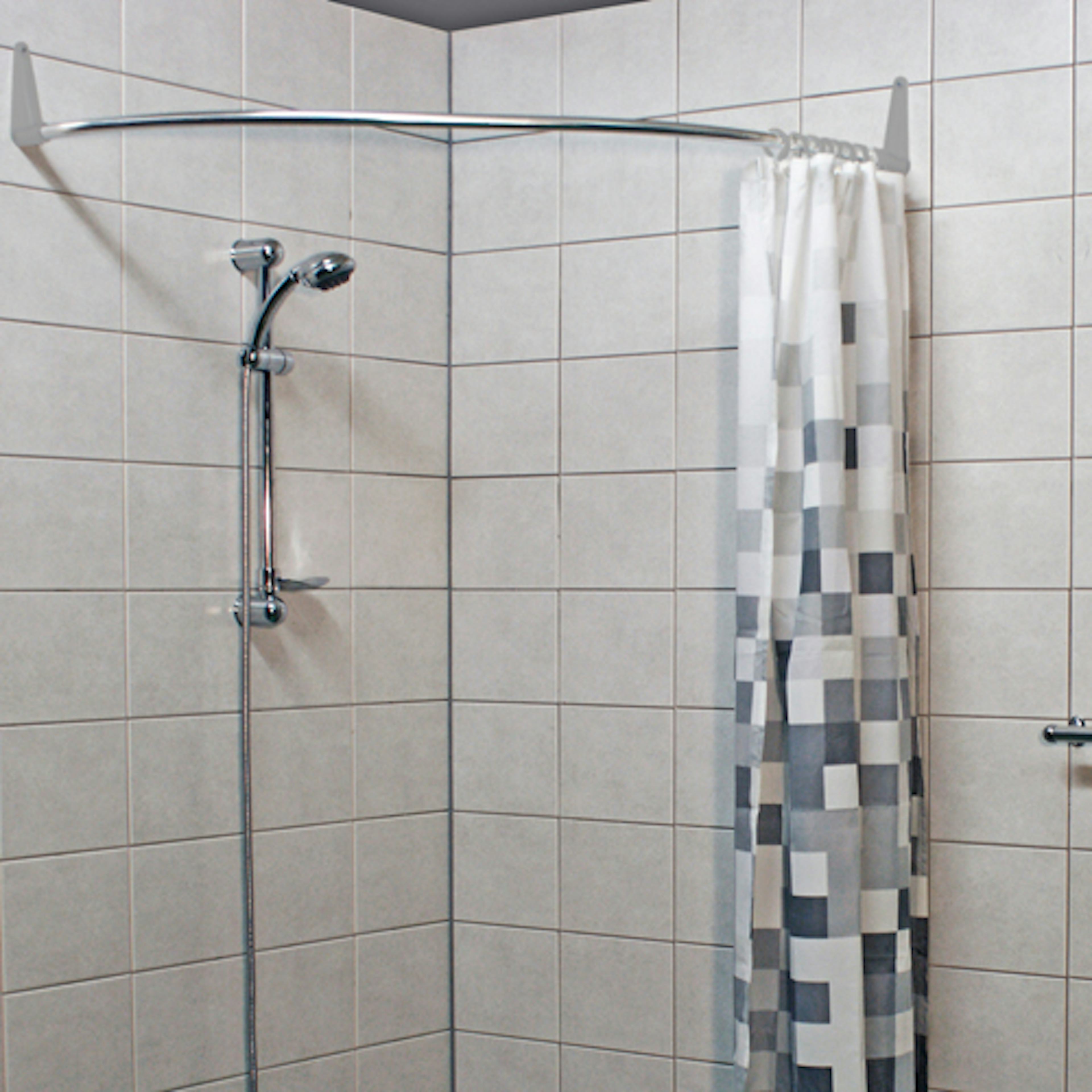 Duschstång Ericsindustrier Rundad för Hörn