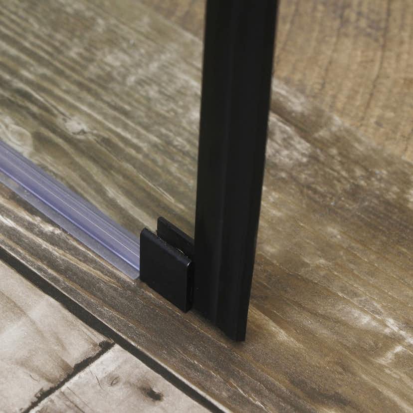 Duschvägg Bathlife Mångsidig Rak Vägg Svart