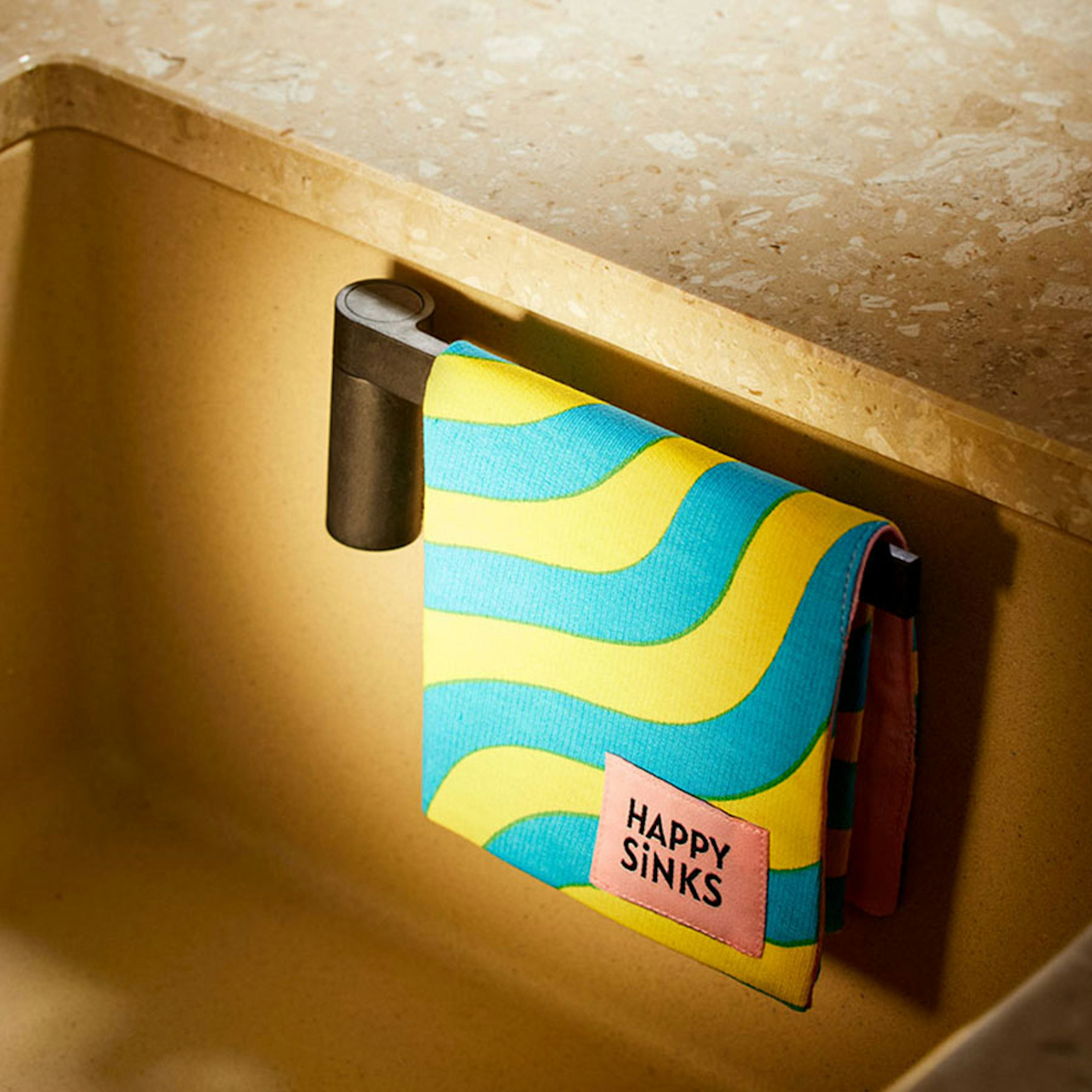 Disktrasehållare Happy Sinks Biokomposit Svart - Ett Hygieniskt Tillbehör för Köket