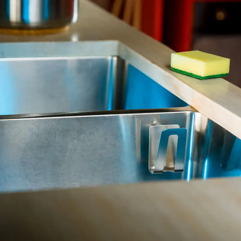 Disksvamphållare Happy Sinks Magnetisk Rostfritt Stål för Diskbänk & Diskho