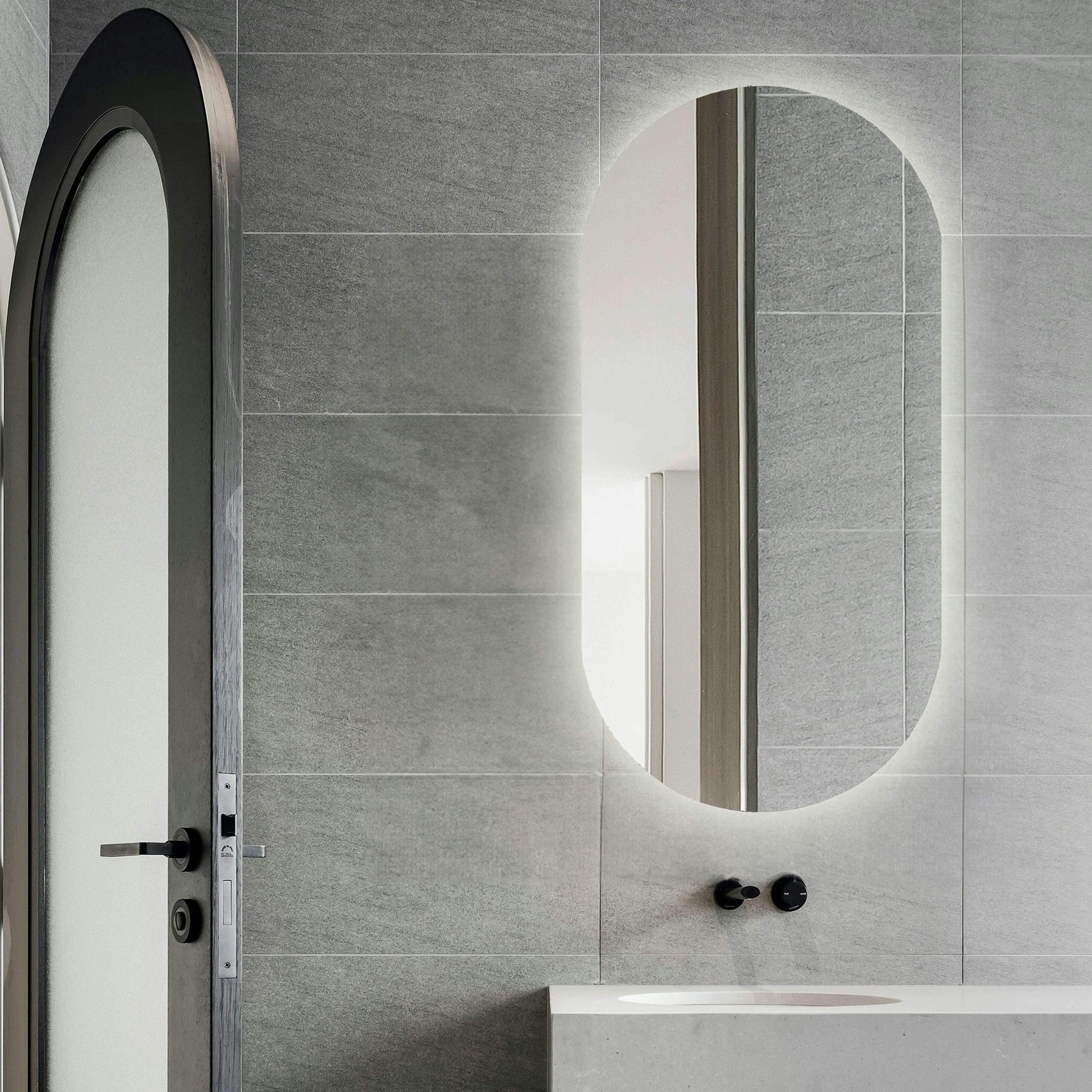 Spegel Vidi Edith Lux med LED-belysning