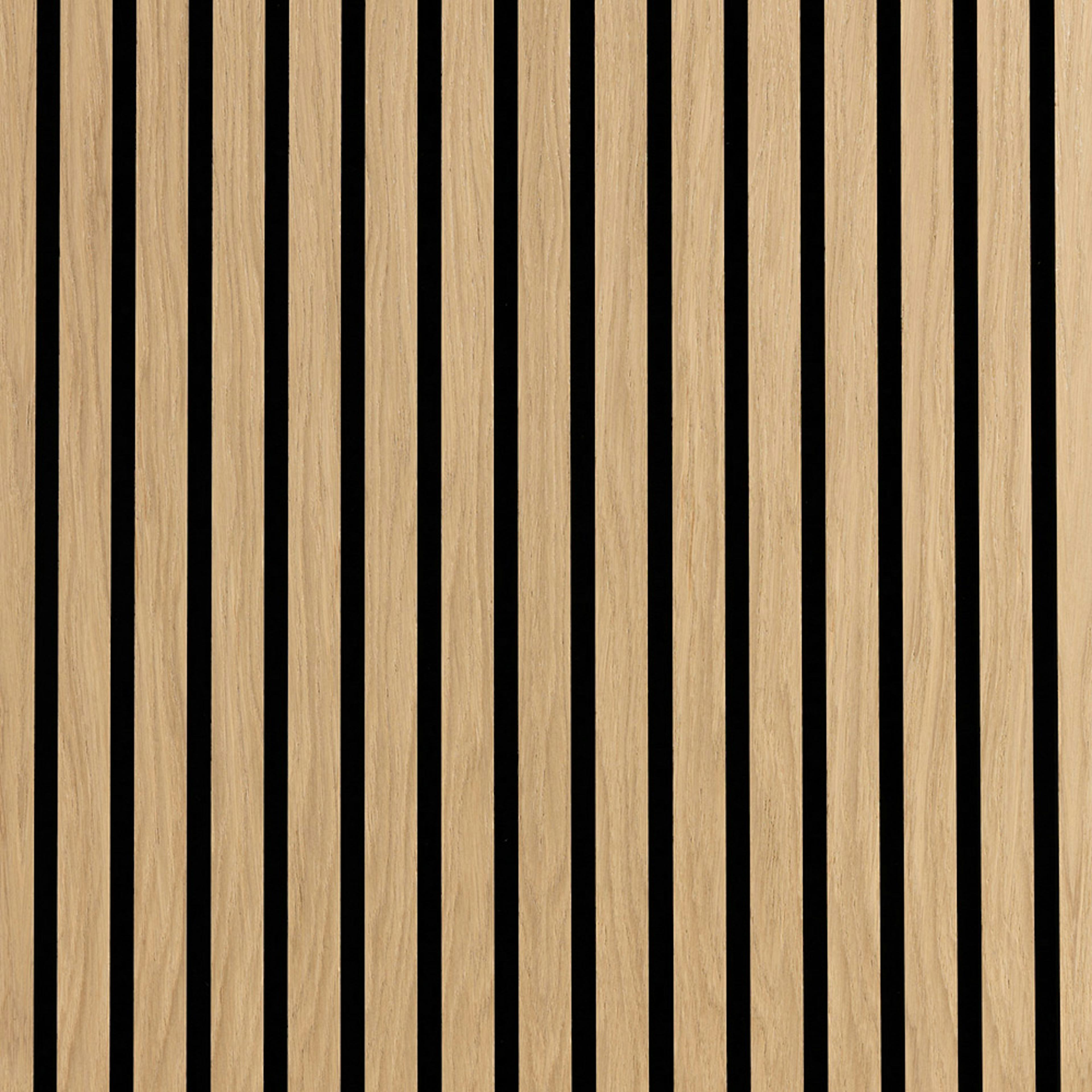 Akustikpanel Wood on wall Ek Ljuslackad