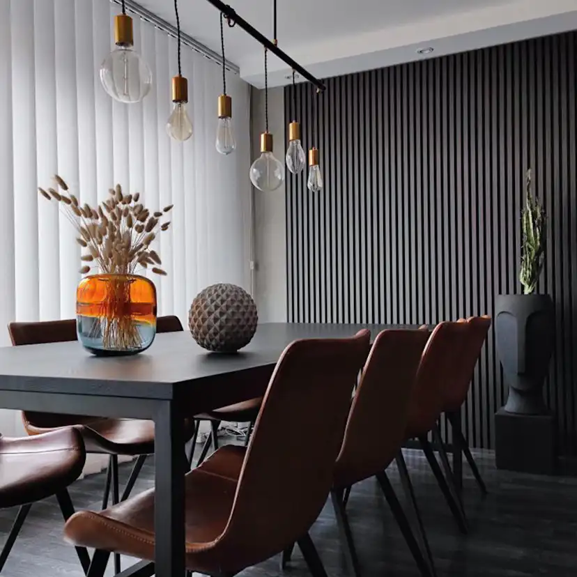 Akustikpanel Wood on wall Ek Svartlackad