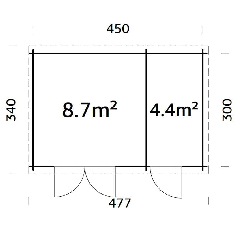 Stuga Palmako Ella 13,5 m2