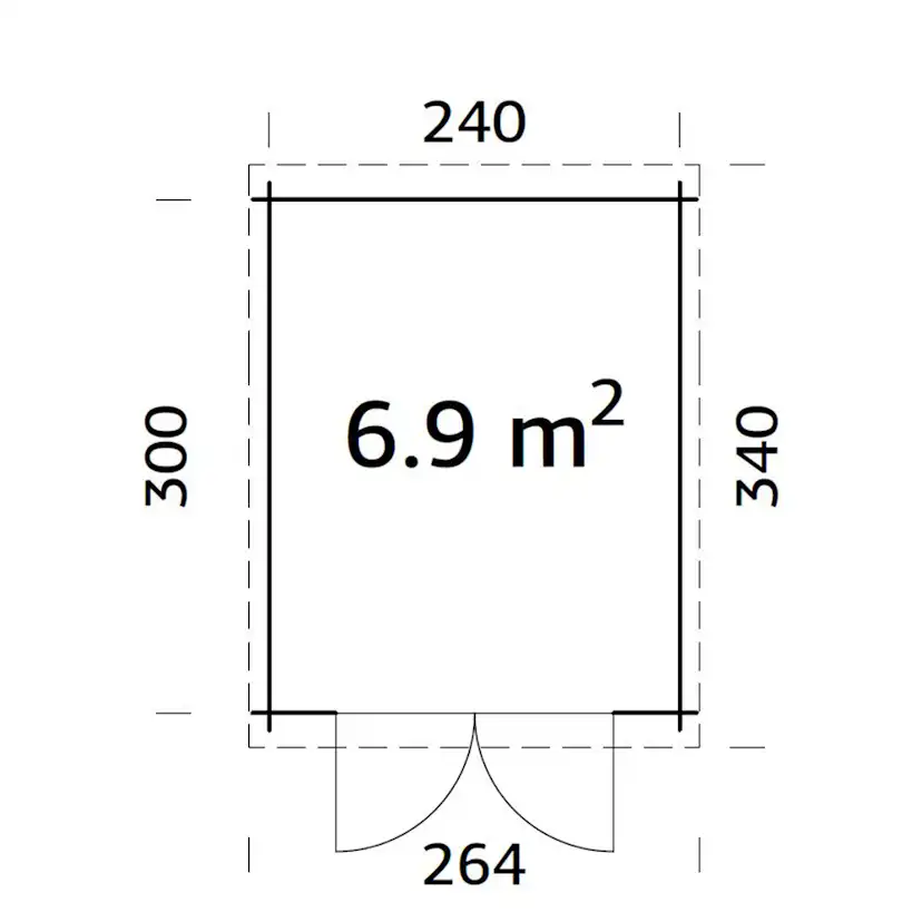 Stuga Palmako Ella 7,2 m2