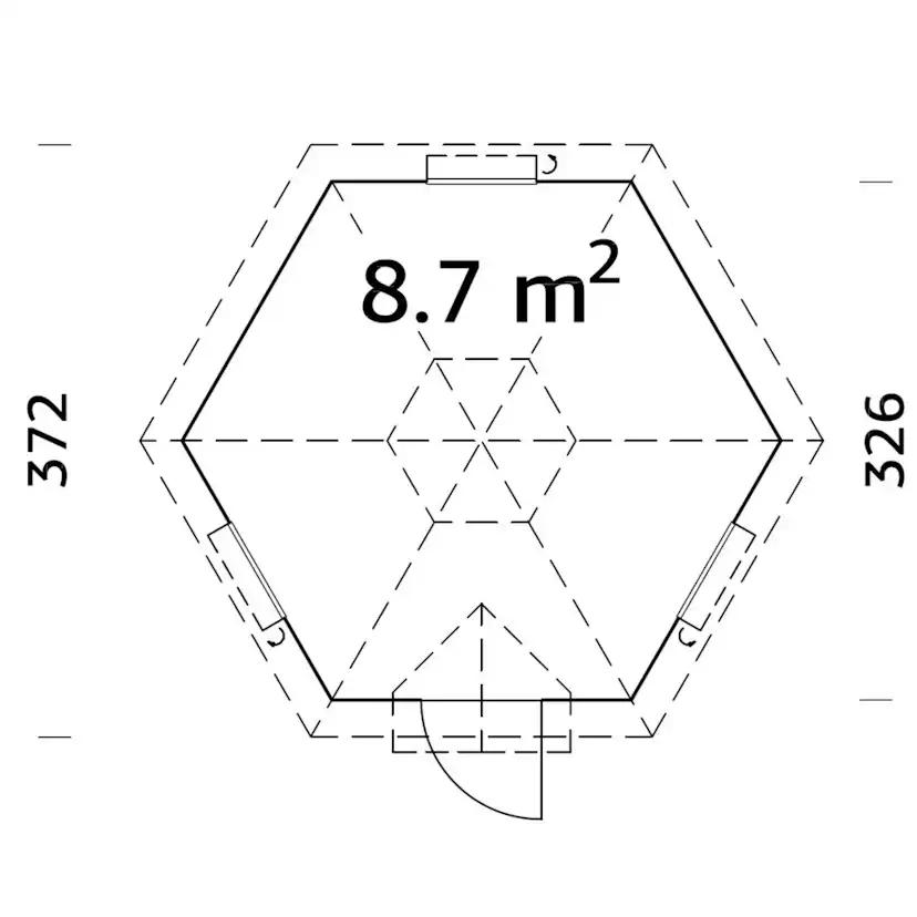 Grillkåta Palmako Eva 9,2 m2