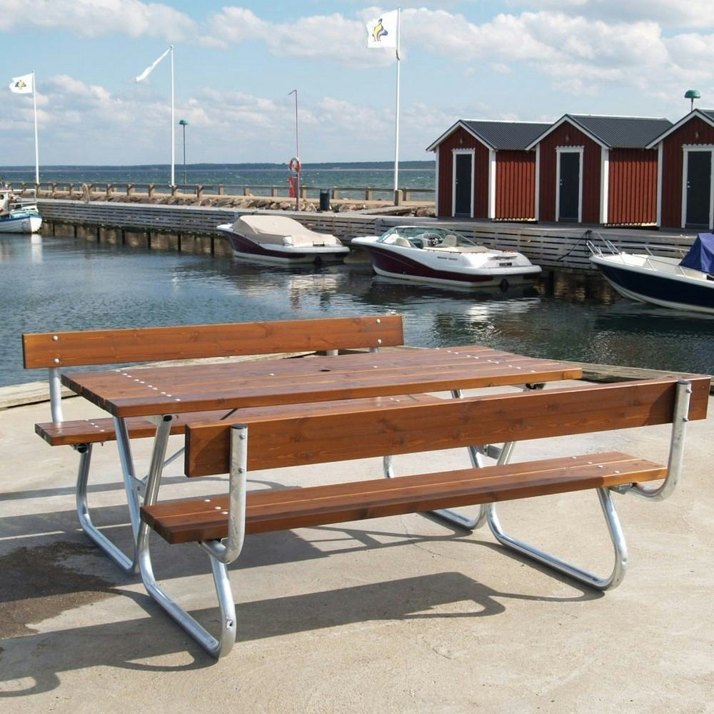 Bänkbord Utomhus Eden Wood Robust med Rygg