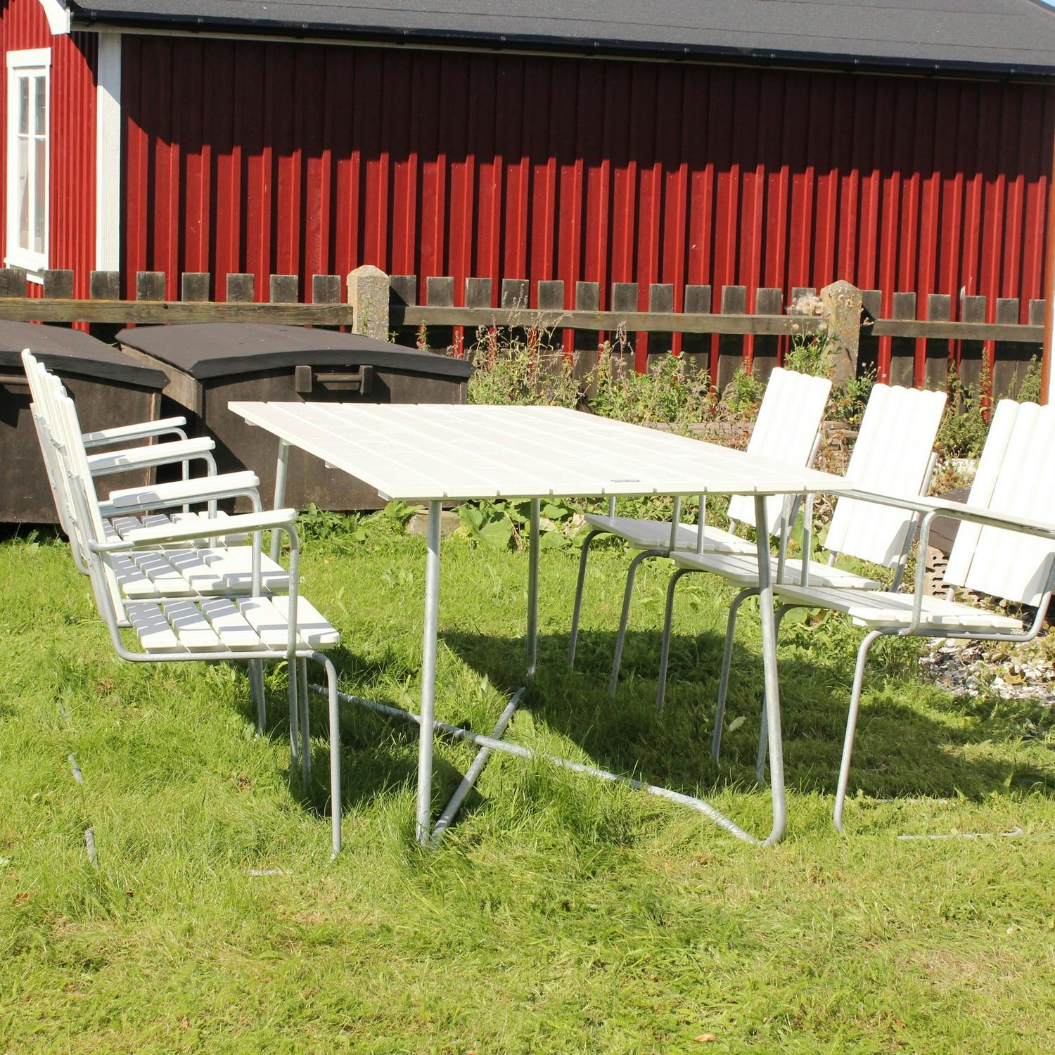 Matgrupp Utomhus Eden Wood Amanda med 6 Utefåtöljer