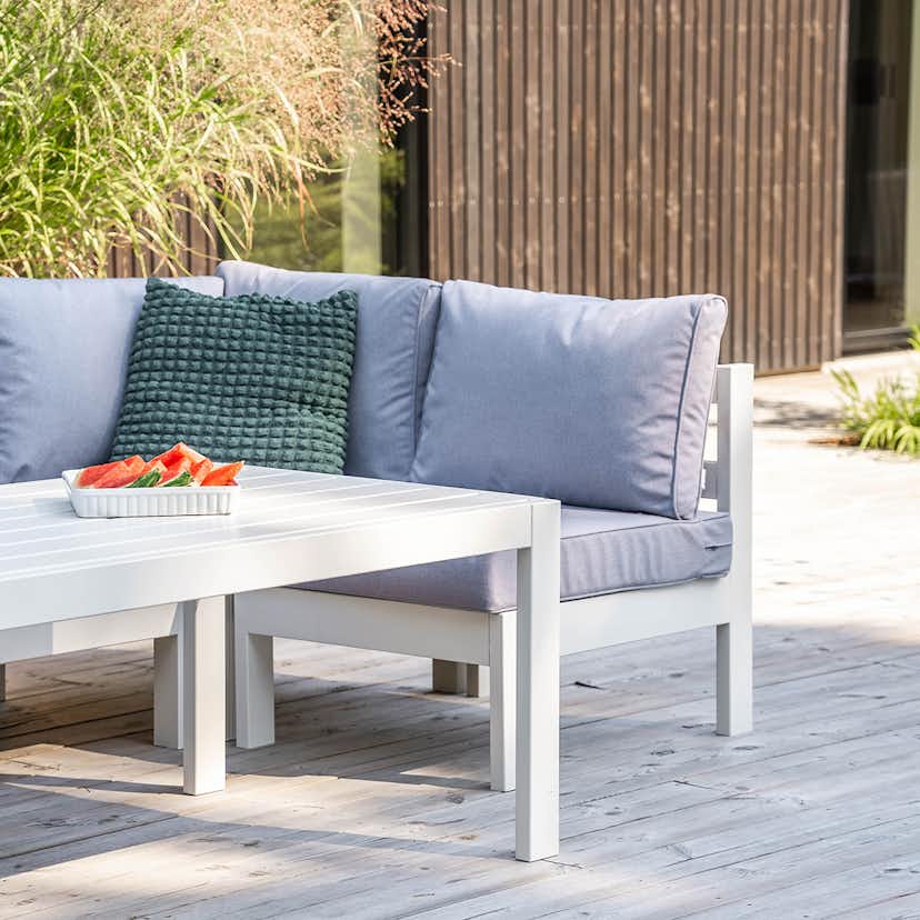 Loungebord Utomhus Eden Wood Ransvik Greige 77x138x55 cm Svensk Norrlandsfuru FSC