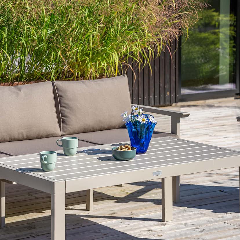 Loungegrupp Utomhus Eden Wood Ransvik inkl Dynor Greige Svensk Norrlandsfuru FSC