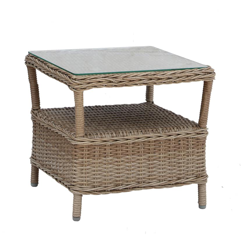 Loungeset Baltic Garden Rosemarie 2 st Reclinerfåtöljer med Sidobord inkl Dynor