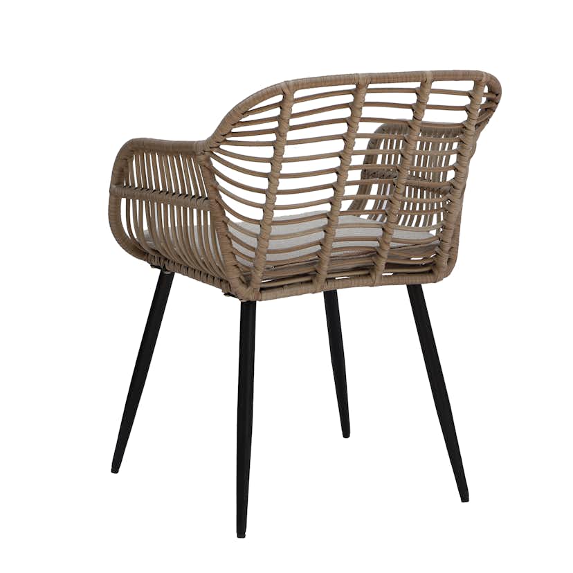 Balkongset Baltic Garden Julia 2 st Fåtöljer med sidobord inkl Dynor