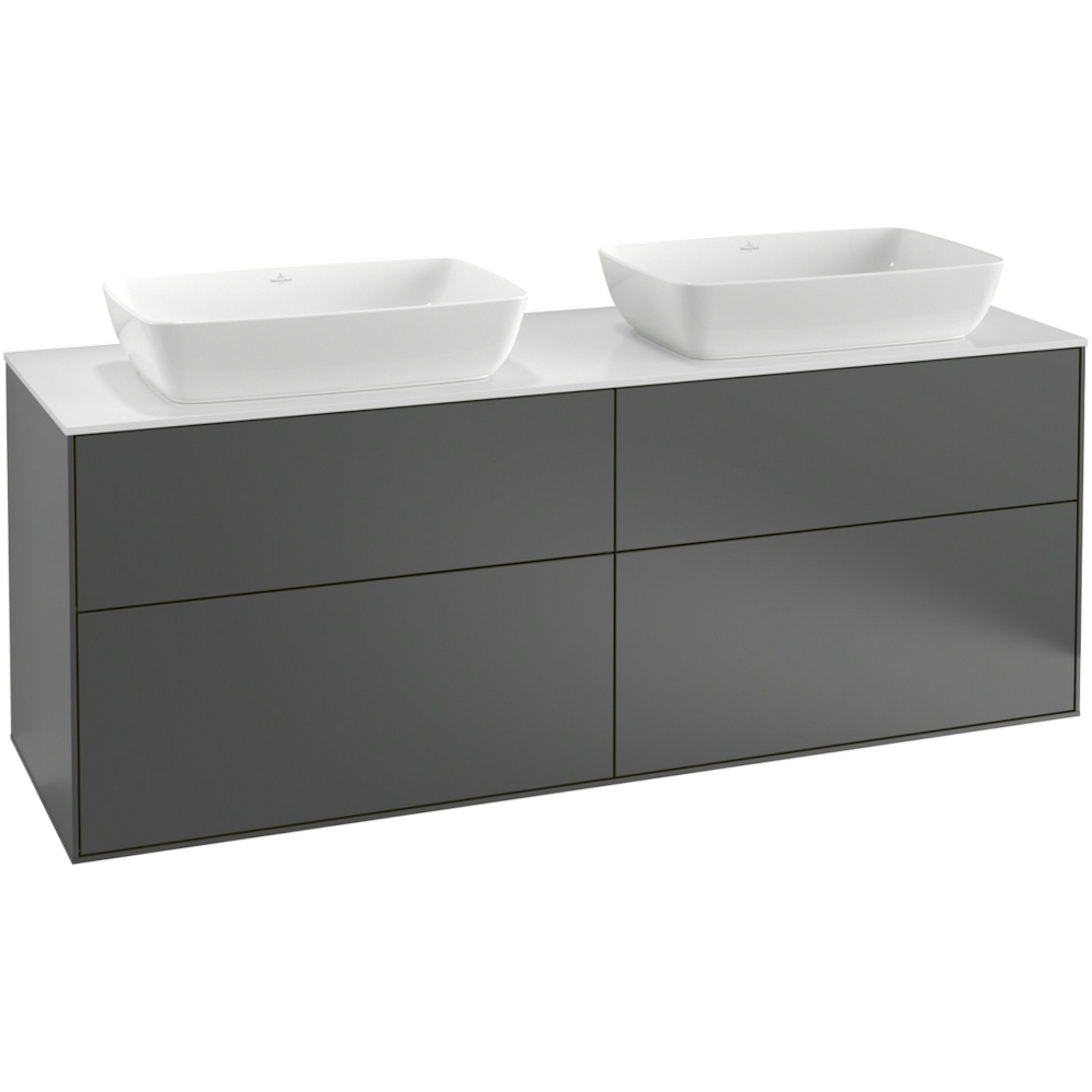 Tvättställsskåp Villeroy & Boch Finion med 4 Lådor och Bänkskiva för Två Fristående Tvättställ från Artis & Collaro