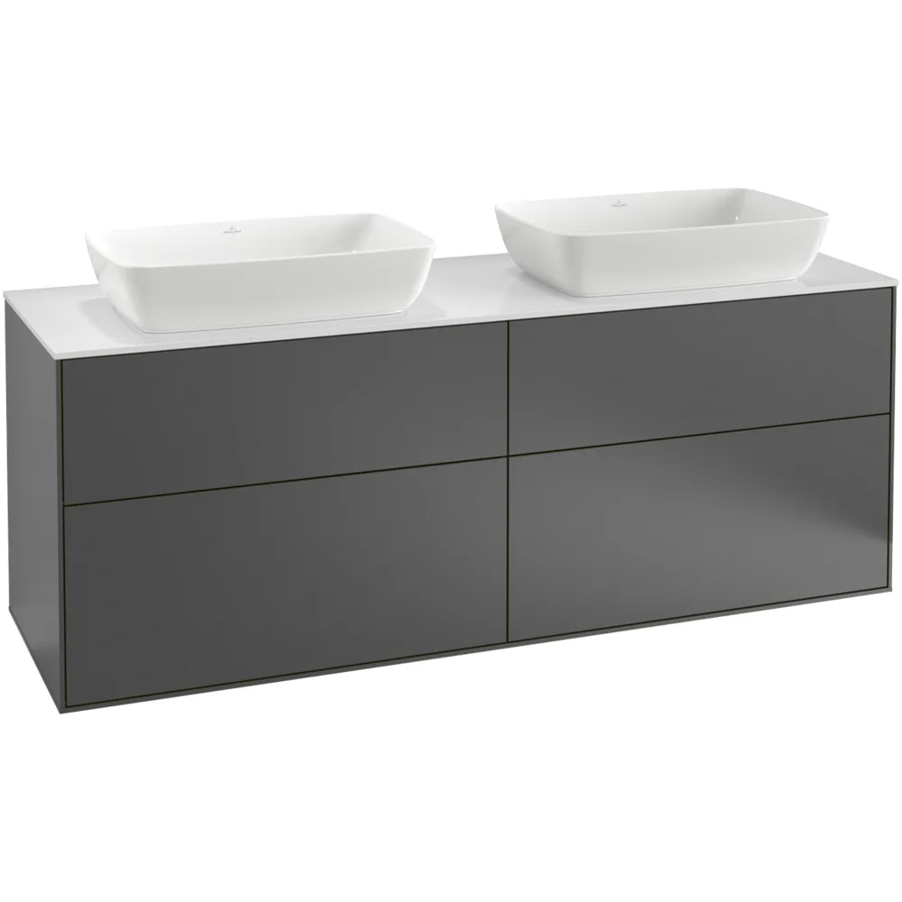 Tvättställsskåp Villeroy & Boch Finion med 4 Lådor och Bänkskiva för Två Fristående Tvättställ från Artis & Collaro