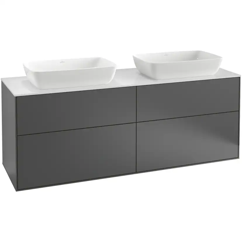 Tvättställsskåp Villeroy & Boch Finion med 4 Lådor och Bänkskiva för Två Fristående Tvättställ från Artis & Collaro