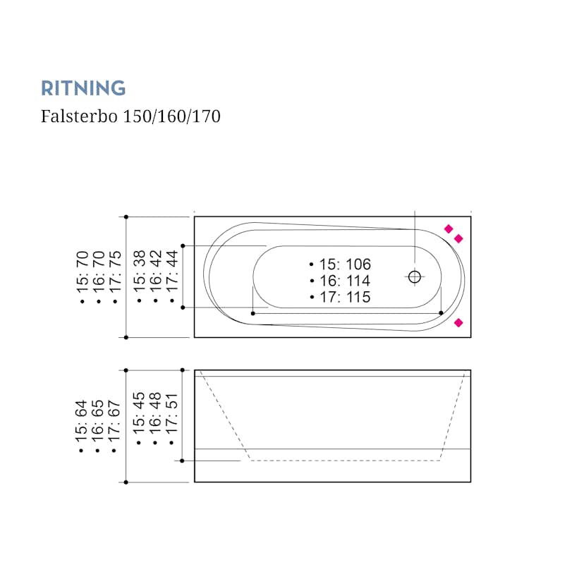 Badkar Swebad Falsterbo Standard