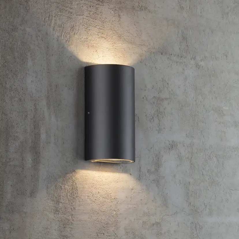 Fasadbelysning Nordlux Rold Rund Svart