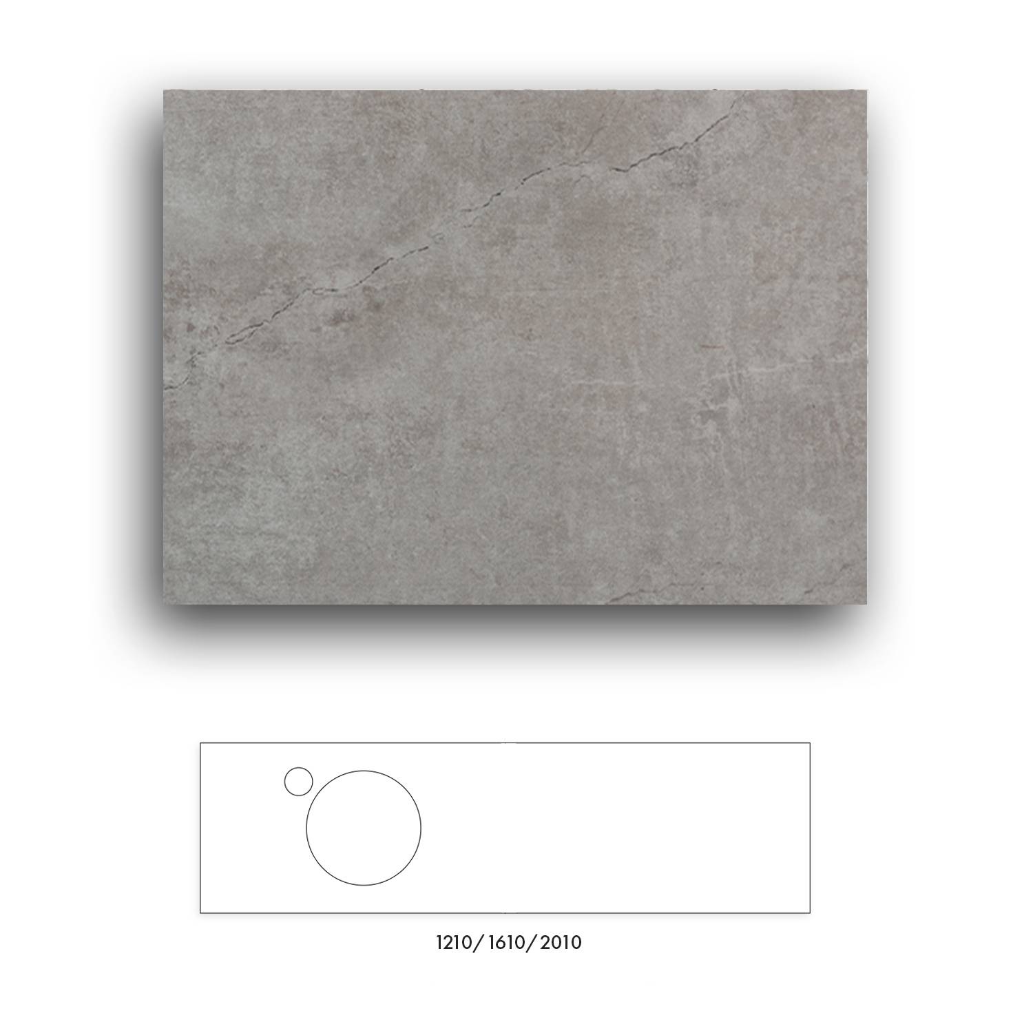 Bänkskiva Macro Design Crown+ Dekton  1610 till Tvättställsskåp Crown