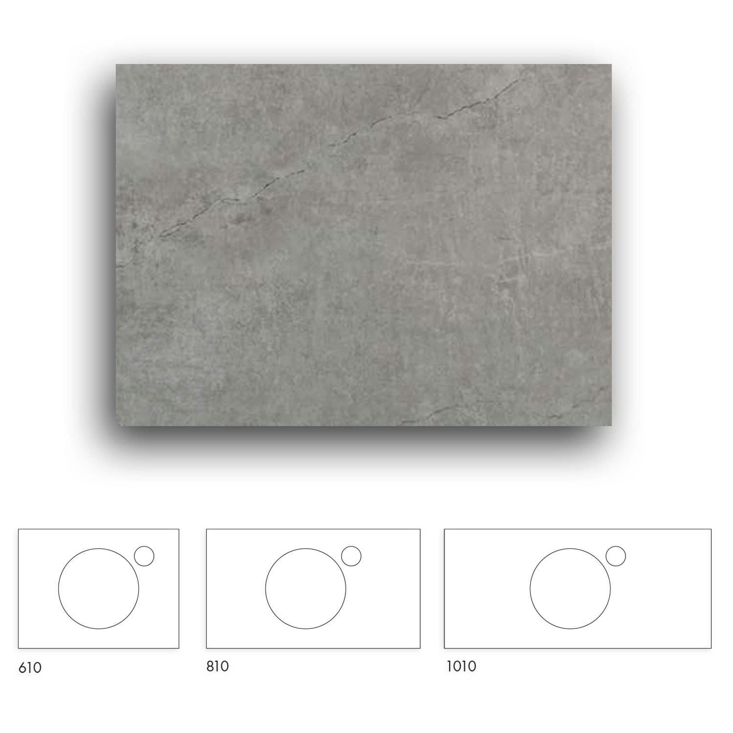 Bänkskiva Macro Design Crown+ Dekton 810 till Tvättställsskåp Crown