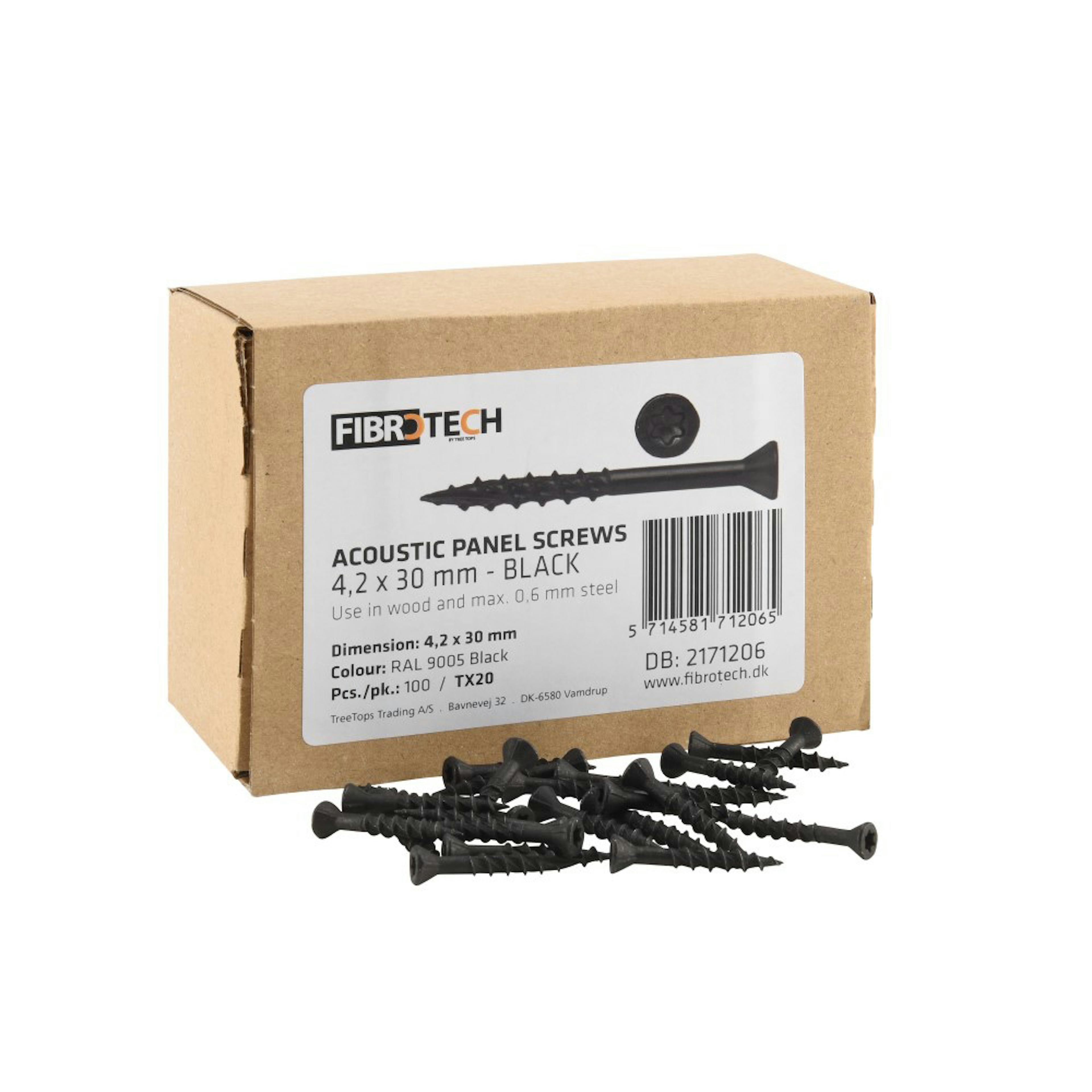 Skruv Fibrotech Akustikpanel 4,0x30mm 100 st