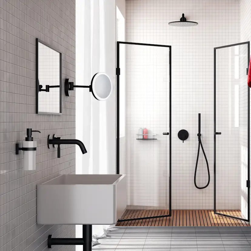 Sminkspegel Smedbo Outline FK485EBP Svart