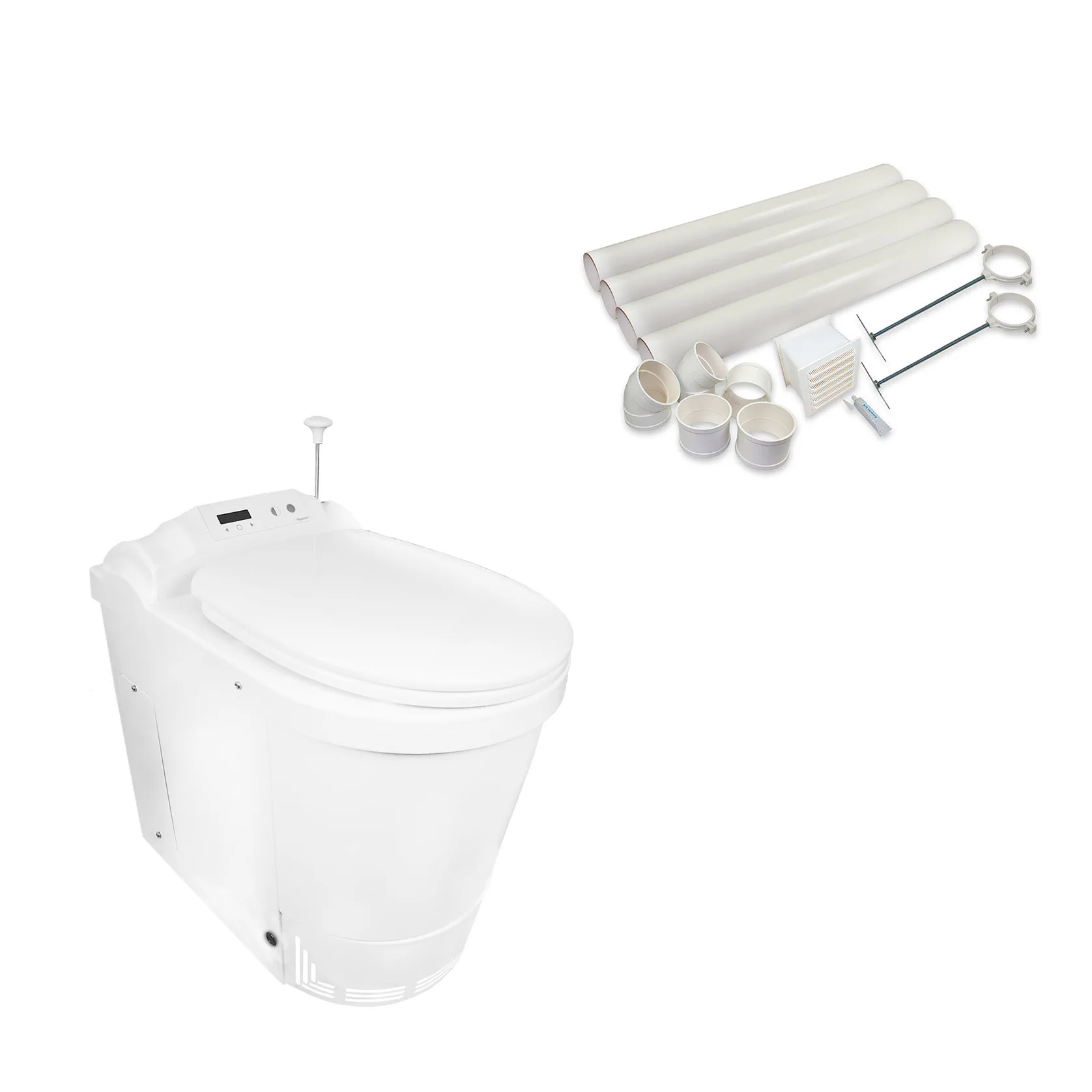 Förbränningstoalett Separett Family II med Ventilationspaket