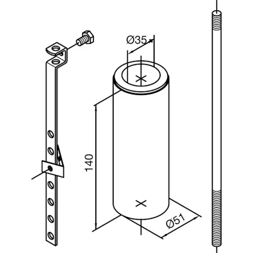 Förhöjningsrör Damixa till Blandare Arc