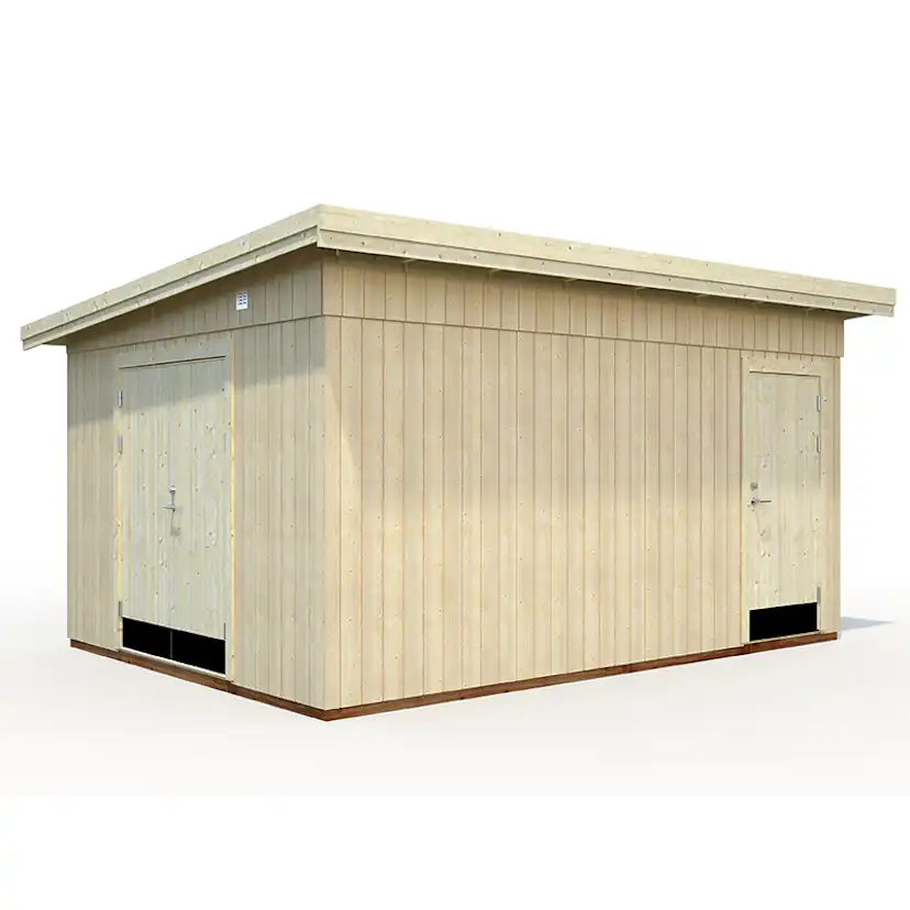 Förråd Palmako Kalle 13,5 m² Redskapsbod i Trä med Pulpettak