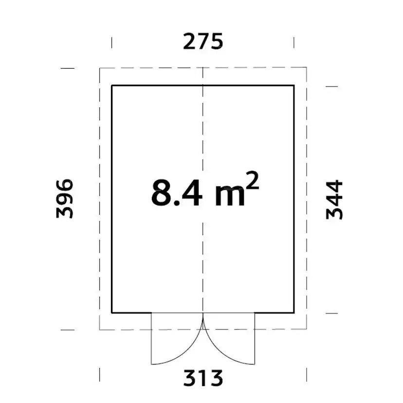 Förråd Palmako Vega 8,4 m2