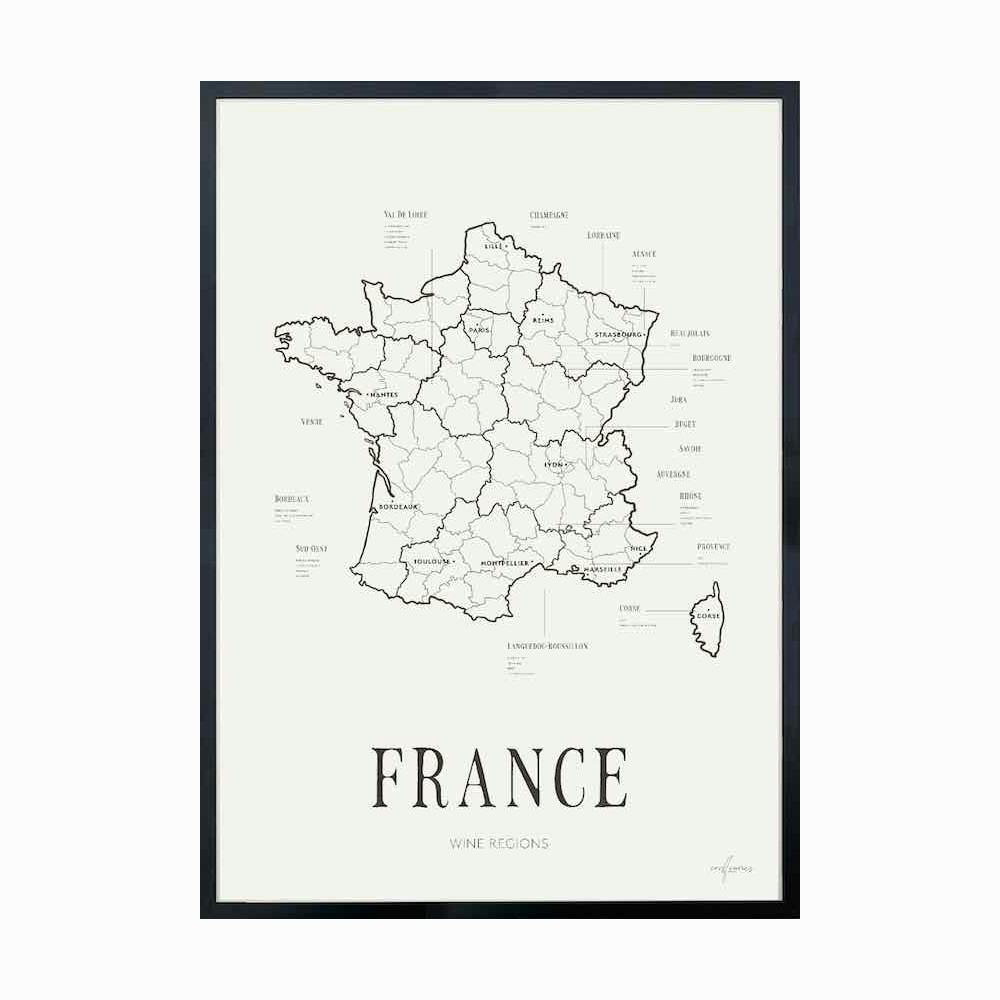 Poster Corkframes Vinkarta Frankrike