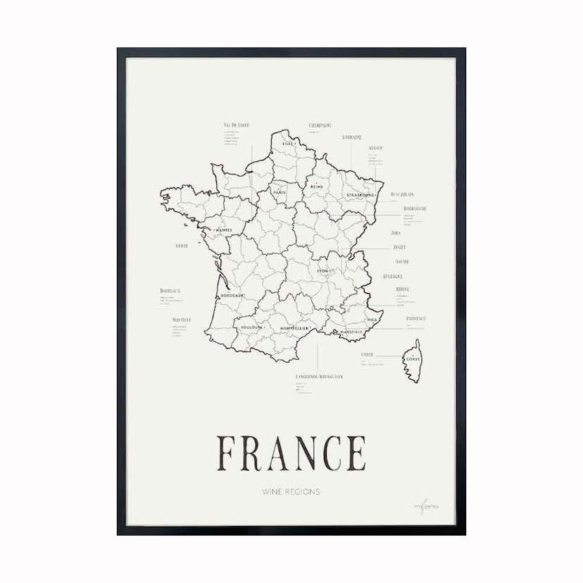 Poster Corkframes Vinkarta Frankrike