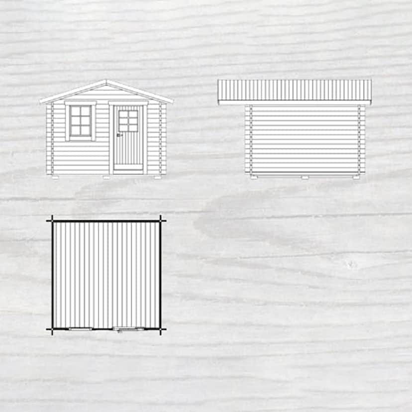 Friggebod Baseco Bruks 10 m² Stuga i Trä med Sadeltak
