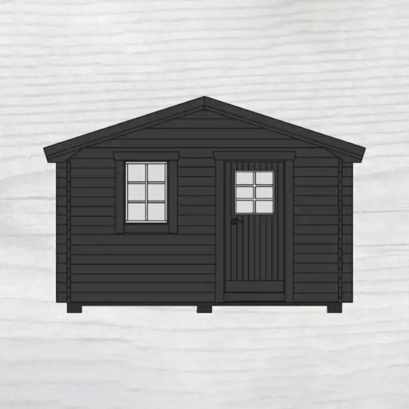 Friggebod Baseco Bruks 15 m² Stuga Byggsats i Trä med Sadeltak