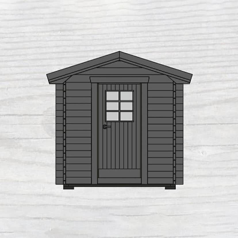 Friggebod Baseco Bruks 5 m² Timrad Trästuga med Sadeltak