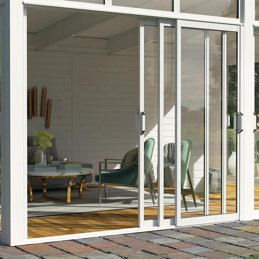 Komplett Fristående Uterum Landskap Glänsa Året Runt