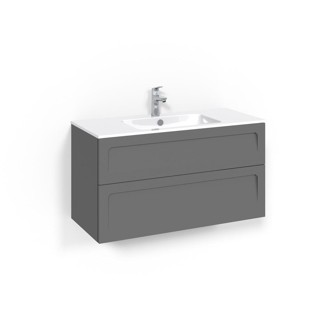 Tvättställsskåp Macro Design Crown Ramlucka Light 14