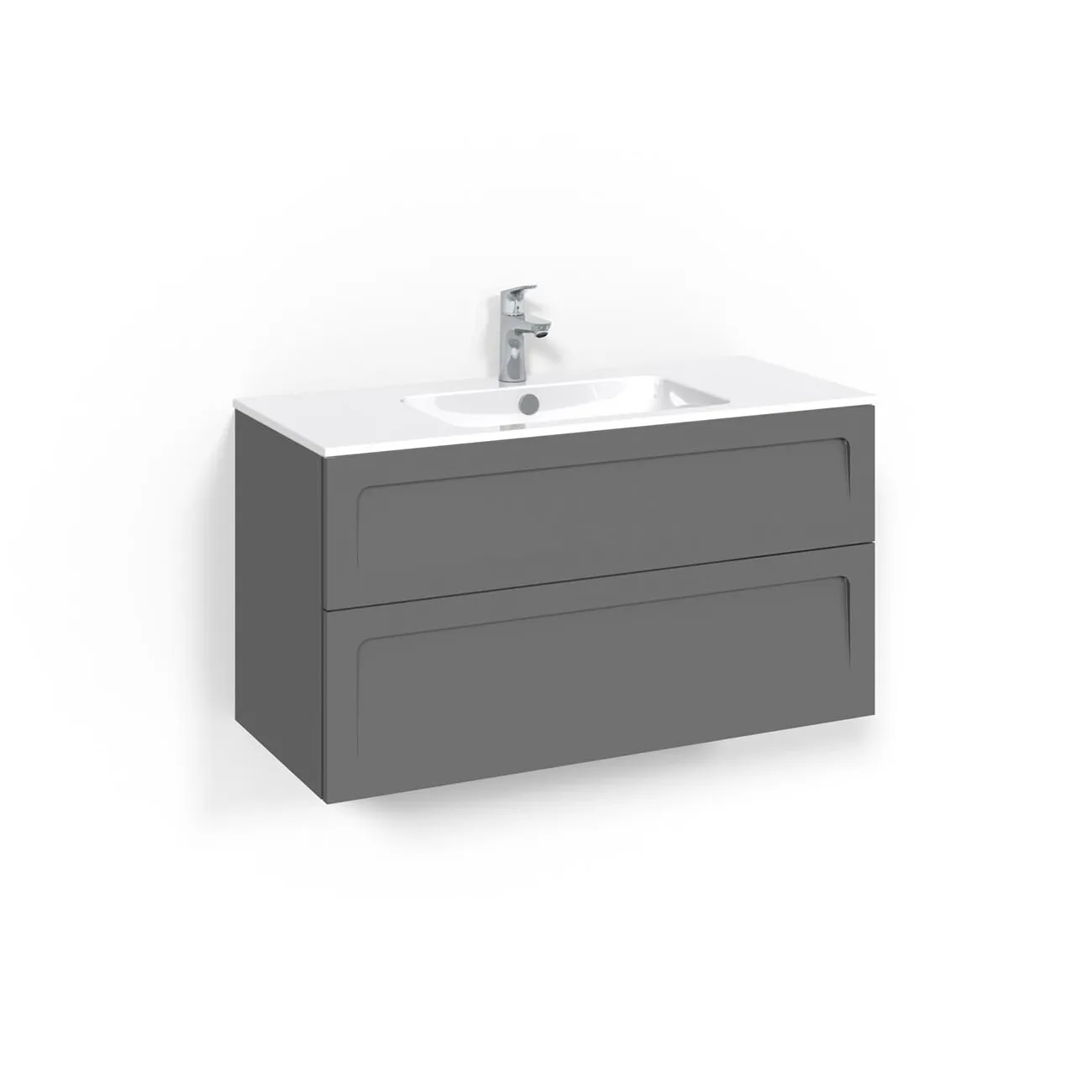 Tvättställsskåp Macro Design Crown Ramlucka Light 14