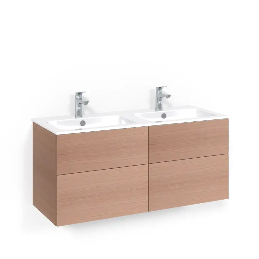 Tvättställsskåp Macro Design Crown Plain med Dubbelt Tvättställ