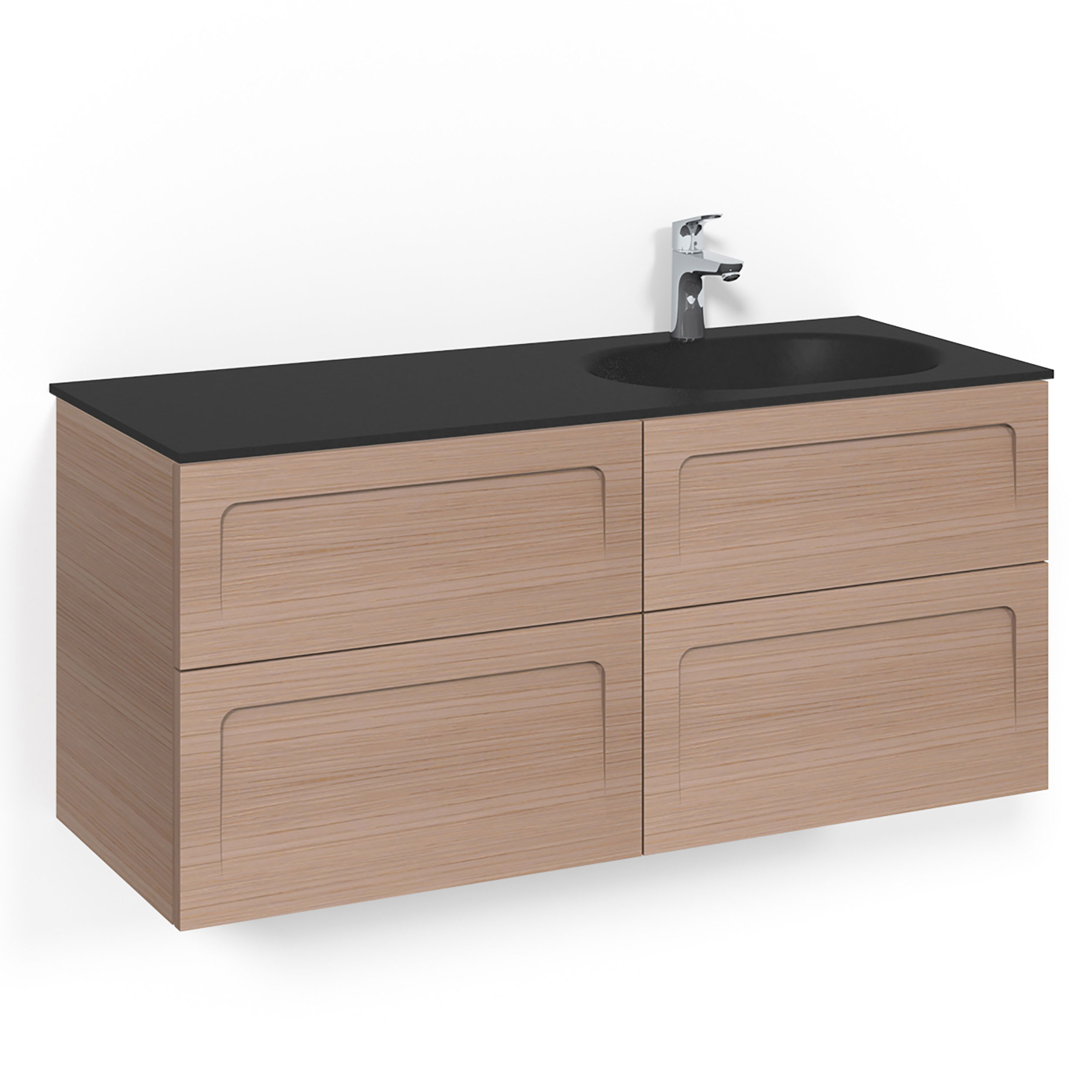 Tvättställsskåp Macro Design Crown Shape Med Glastvättställ