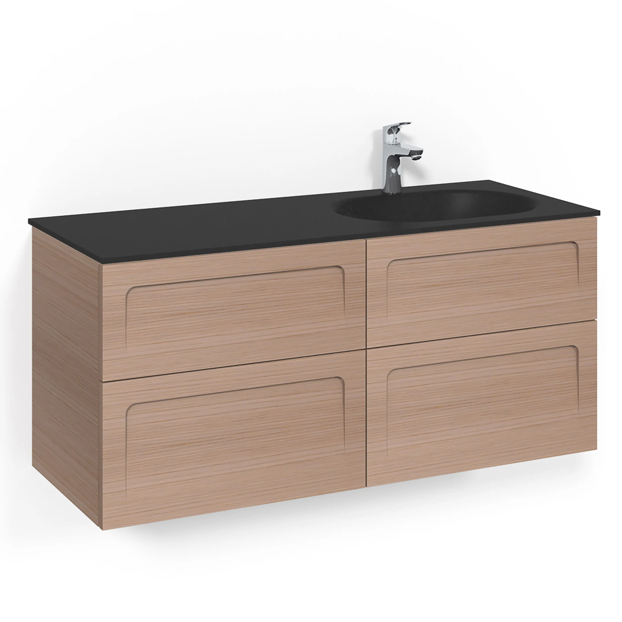 Tvättställsskåp Macro Design Crown Shape Med Glastvättställ