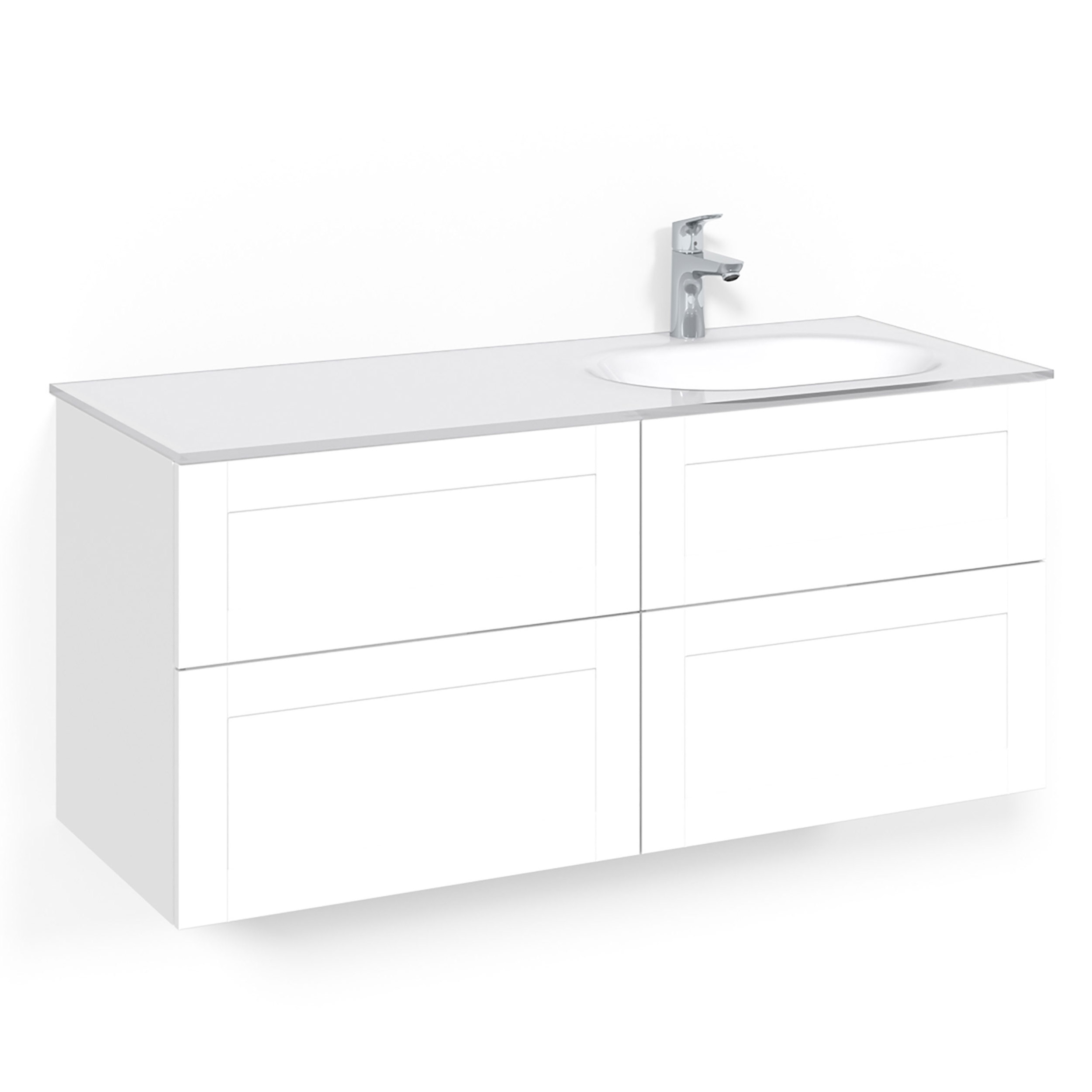 Tvättställsskåp Macro Design Crown Frame Med Glastvättställ