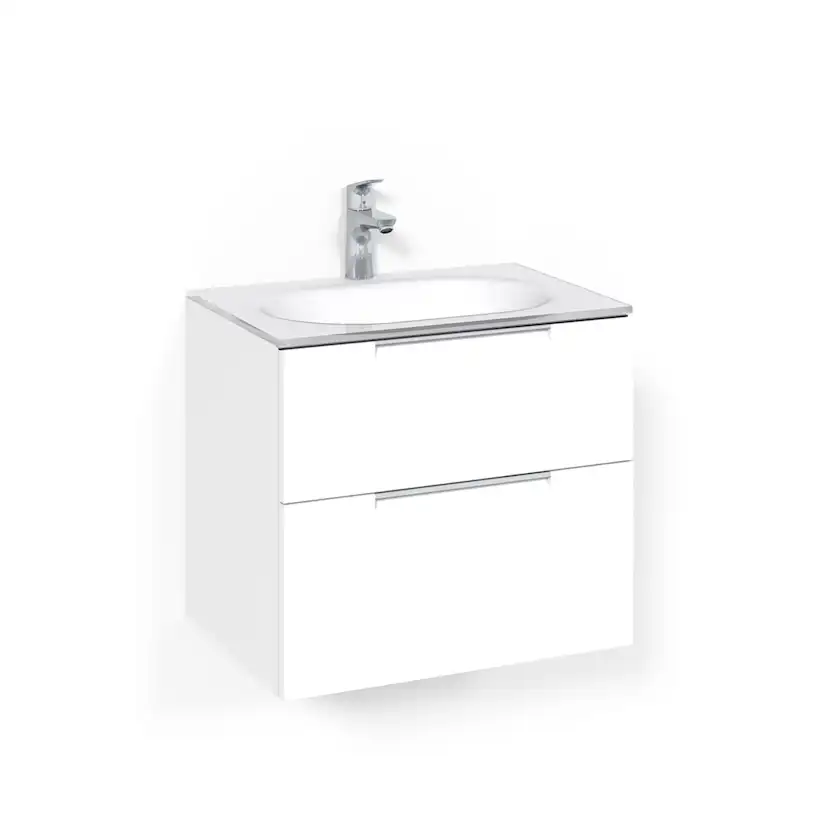 Tvättställsskåp Macro Design Crown Grip Med Glastvättställ