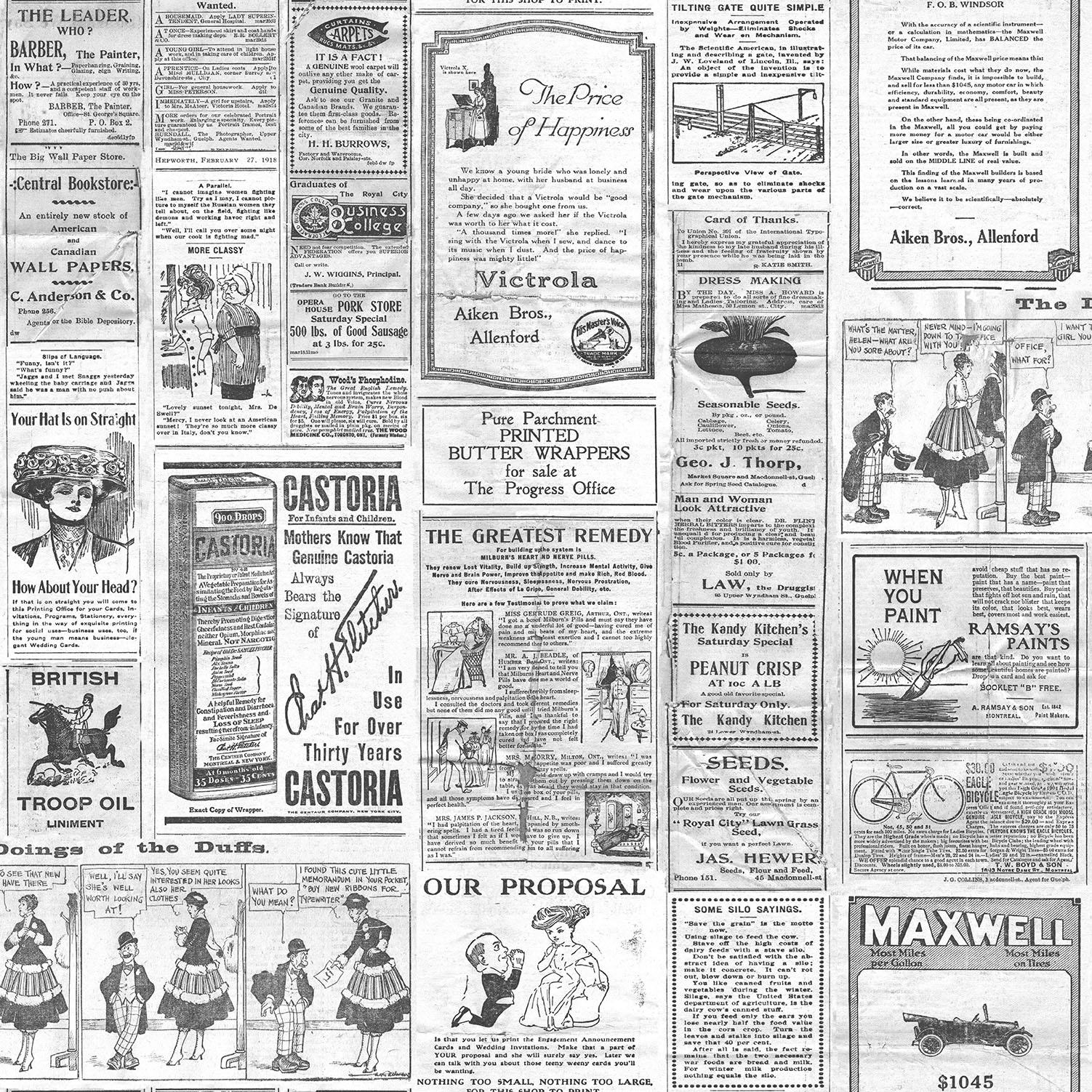 Tapet Galerie Wallcoverings Newspapers G56143