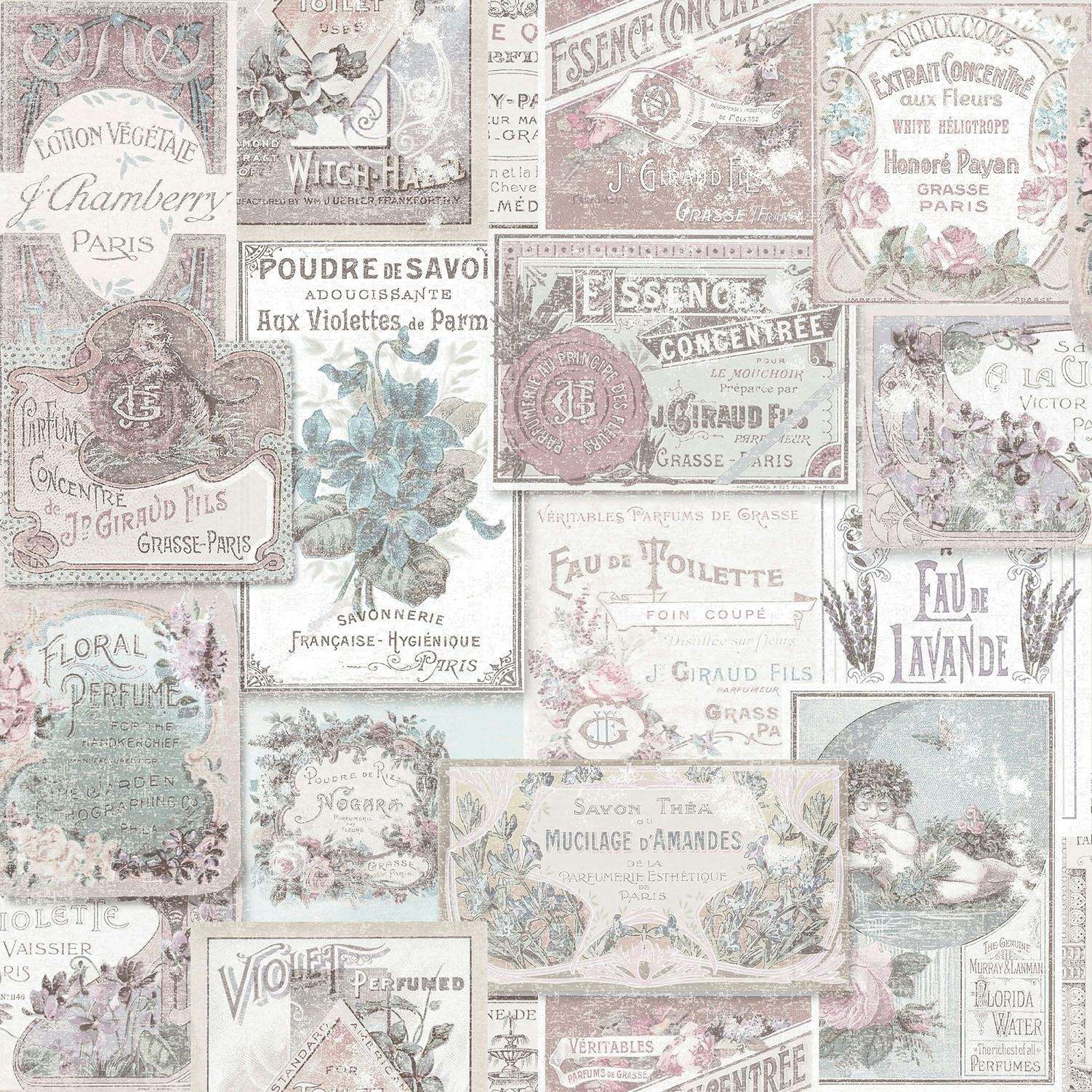 Tapet Galerie Wallcoverings Perfume Labels G56279