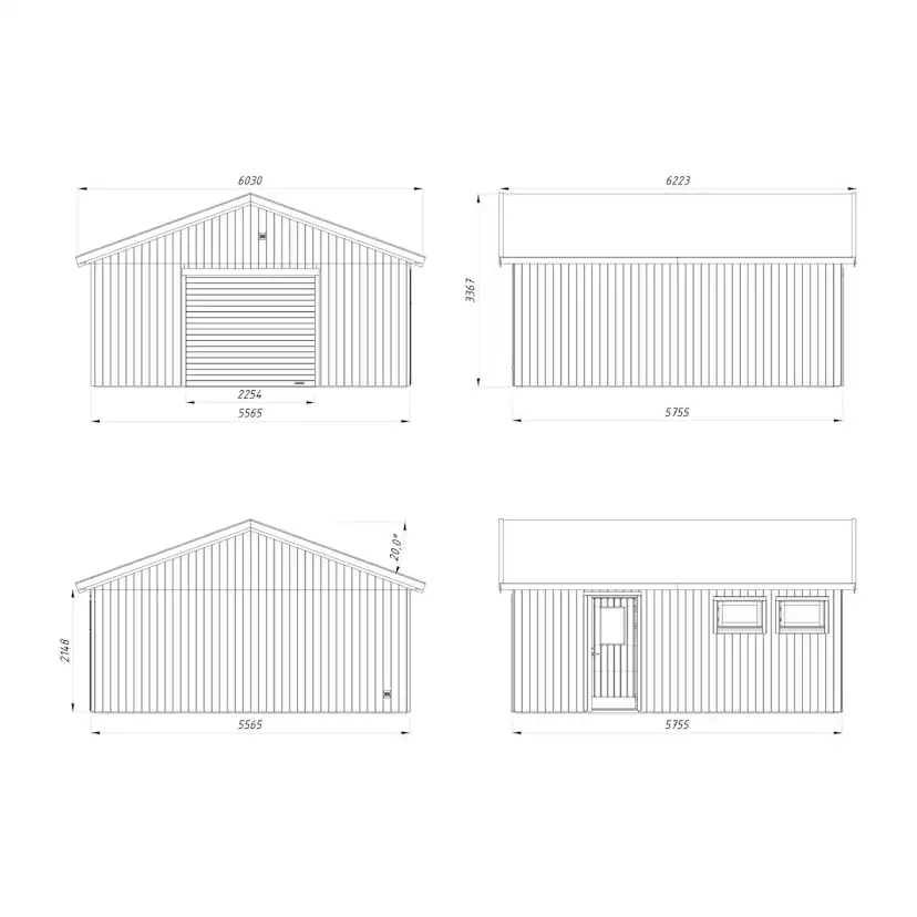 Garage Palmako Andre 28,5 m2