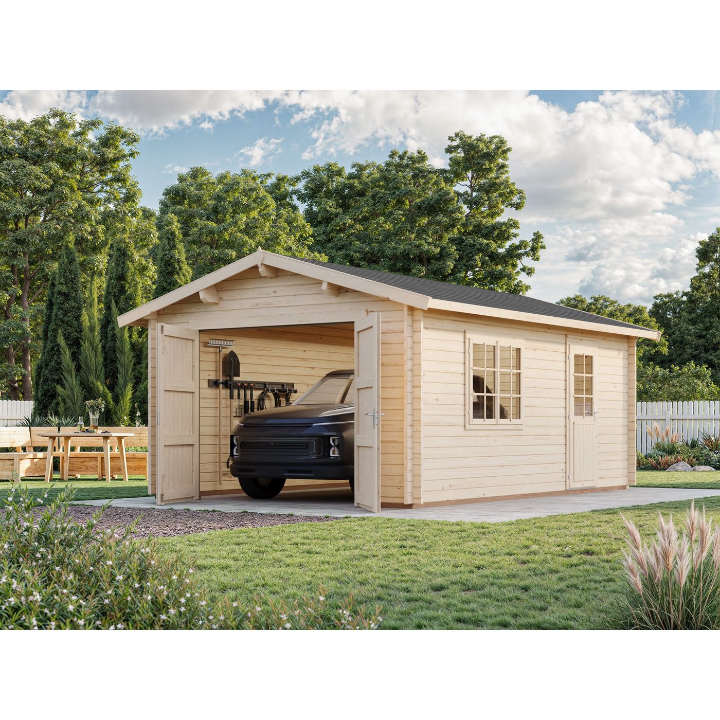 Garage Palmako Roger 19,0 m2 med Dörr